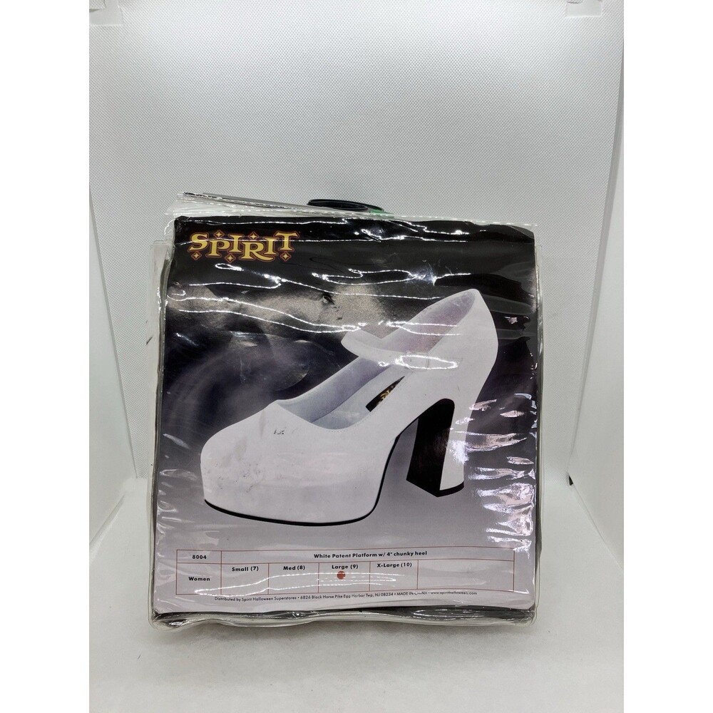 Women’s Mary Jane Halloween White Shoes Size 9 Preowned Some Scuffing